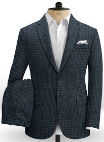 Harris Tweed Houndstooth Isle Blue Suit