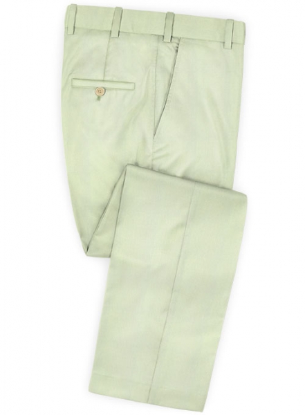 Scabal Pale Green Wool Pants