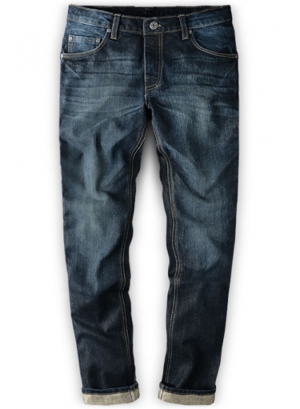 Varro Blue Hard Wash Whisker Jeans