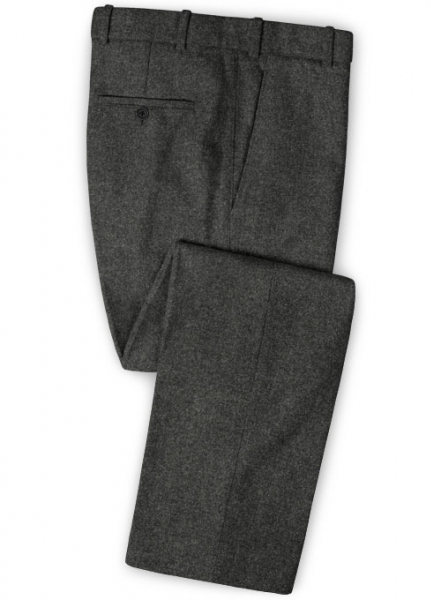 Light Weight Charcoal Tweed Pants