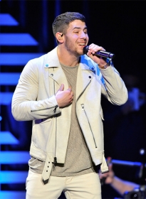 Nick Jonas Leather Jacket #3