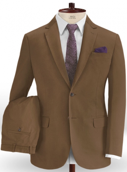 Brown Stretch Chino Suit