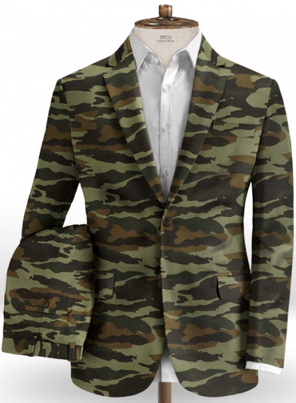 Khaki Stretch Camo Suit