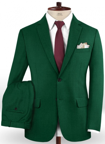 Scabal Oslo Green Wool Suit