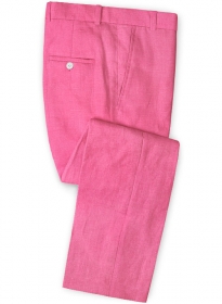 Pure Neon Pink Linen Pants