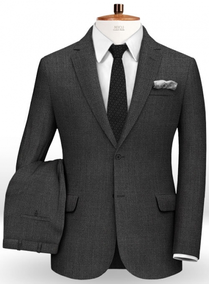 Birdseye Wool Charcoal Suit