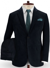 Navy Blue Thick Corduroy Suit