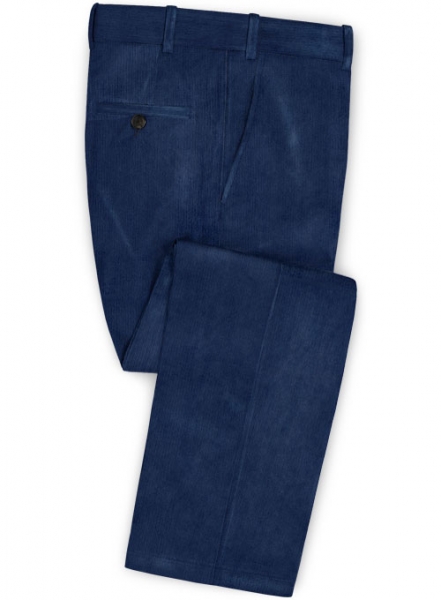 Stretch Cobalt Blue Corduroy Pants
