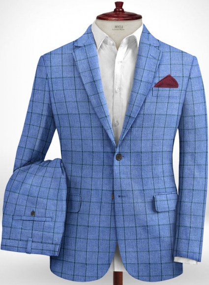 Italian Linen Lapis Blue Suit