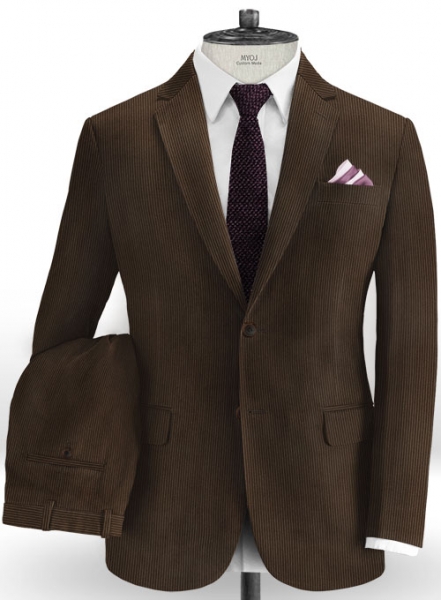 Dark Brown Thick Corduroy Suit