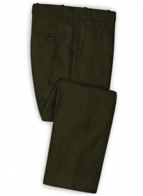 Light Weight Dark Green Tweed Pants