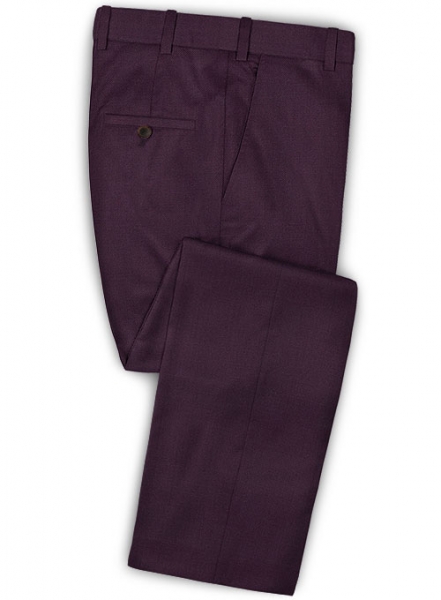 Scabal Dark Purple Wool Pants