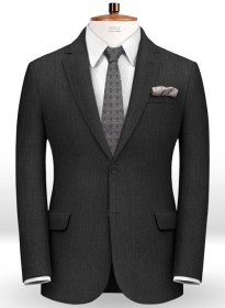 Herringbone Wool Charcoal Jacket