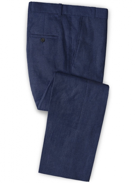 Solbiati Denim Dark Blue Linen Pants