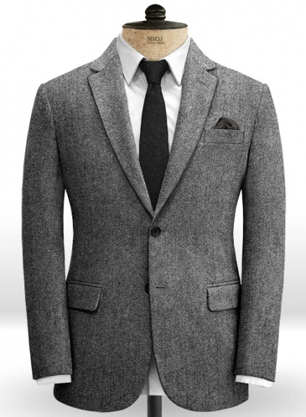 Light Weight Dark Gray Tweed Jacket