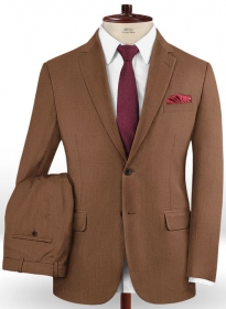 Scabal Brick Brown Wool Suit