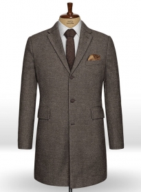 Carre Brown Tweed Overcoat