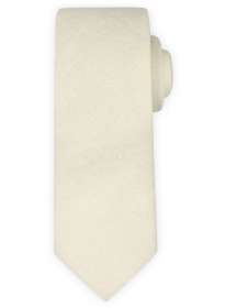 Linen Tie - Pure Light Beige