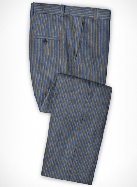 Italian Linen Marine Blue Pants