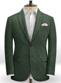 Bottle Green Herringbone Tweed Jacket