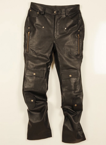 Leather Cargo Jeans - Style 08-5