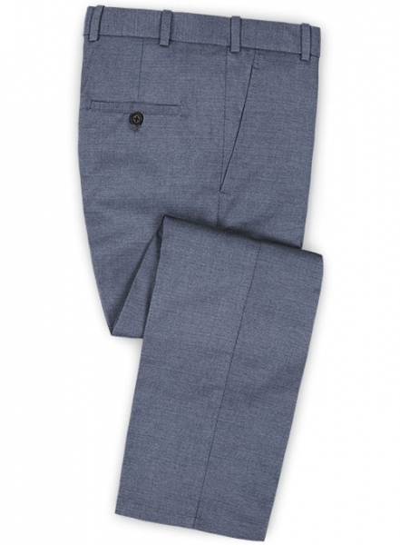 Reda Steel Blue Pure Wool Pants