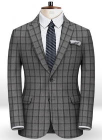 Napolean Tartan Gray Wool Jacket