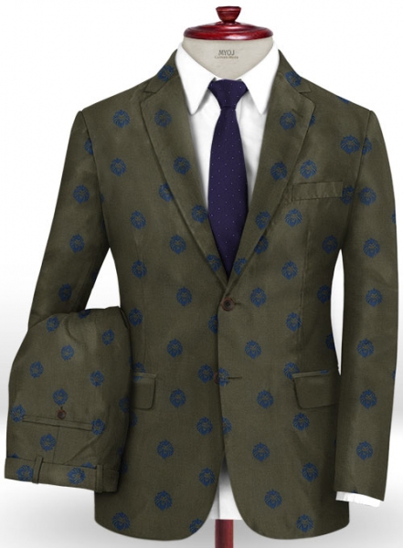 Lion Olive Wool Suit