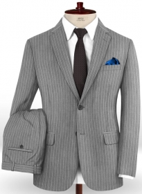 Napolean Stripo Gray Wool Suit