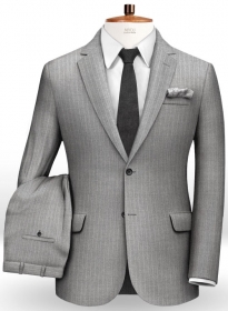 Chalkstripe Wool Light Gray Suit