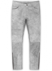 Harbor Gray Leather Biker Jeans #511