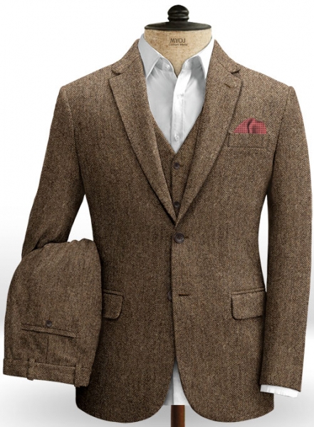 Rust Herringbone Tweed Suit