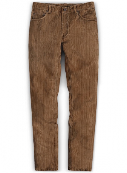 Rust Brown Thick Corduroy Jeans - 8 Wales