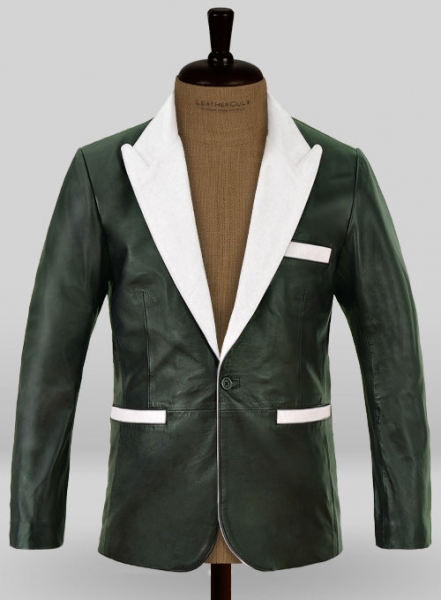 Soft Deep Olive Wax Hampton Leather Blazer