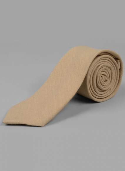 Linen Tie - Pure Beige