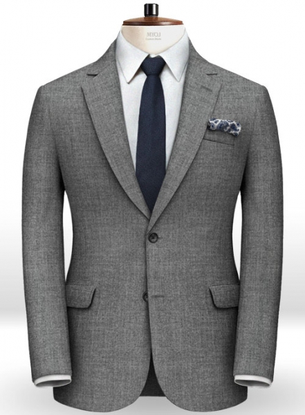 Italian Mid Gray Angora Wool Jacket