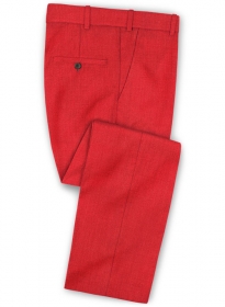 Scabal Scarlet Red Wool Pants