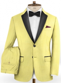 Napolean Yellow Wool Tuxedo Suit
