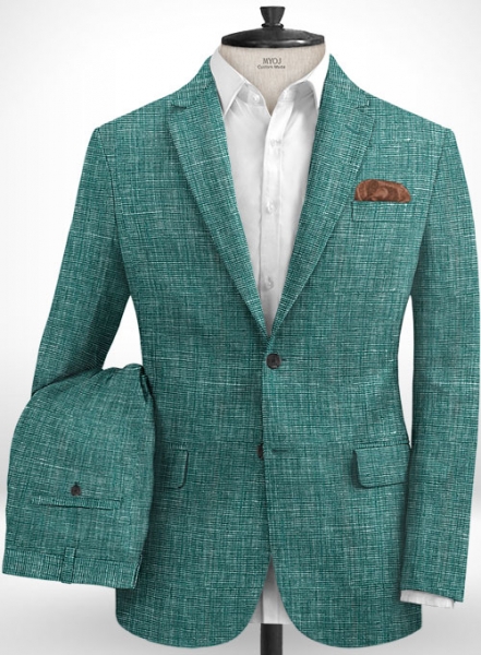 Italian Linen Chambord Green Suit