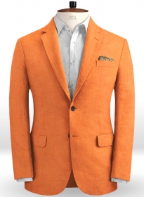 Pure Neon Orange Linen Jacket