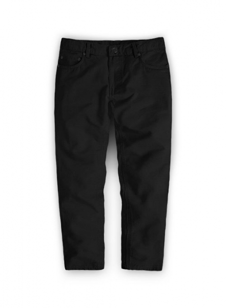 Kids Stretch Summer Weight Black Chino Jeans