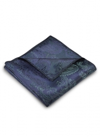 Paisley Pocket Square - Blue