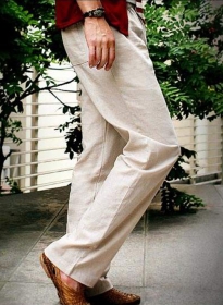 Pure Linen Drawstring Pants