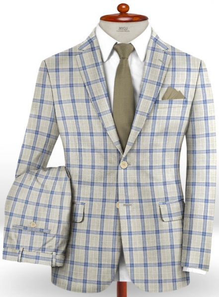 Napolean Arita Light Gray Wool Suit