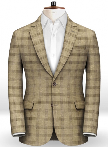 Italian Oatland Beige Linen Jacket