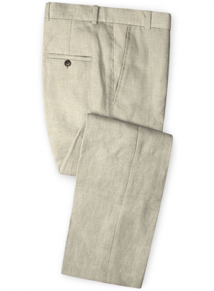 Solbiati Stone Beige Linen Pants