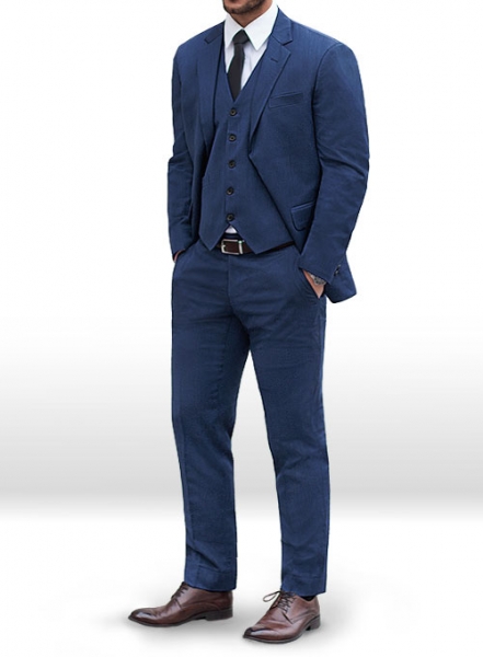 Napolean Persian Blue Wool Suit