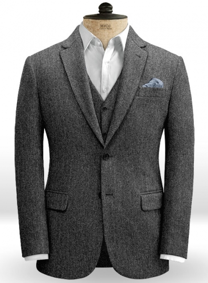Stone Charcoal Tweed Jacket