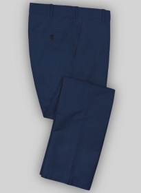 Royal Blue Safari Cotton Linen Pants