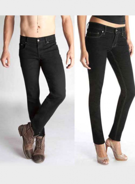 Stretch Jet Black Overdyed Jeans